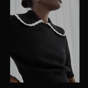 & Other Stories wide collar blouse